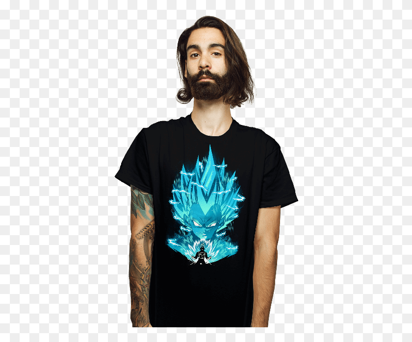 376x638 Descargar Png / Super Saiyan Camisa Azul, Ropa, Ropa, Manga Hd Png