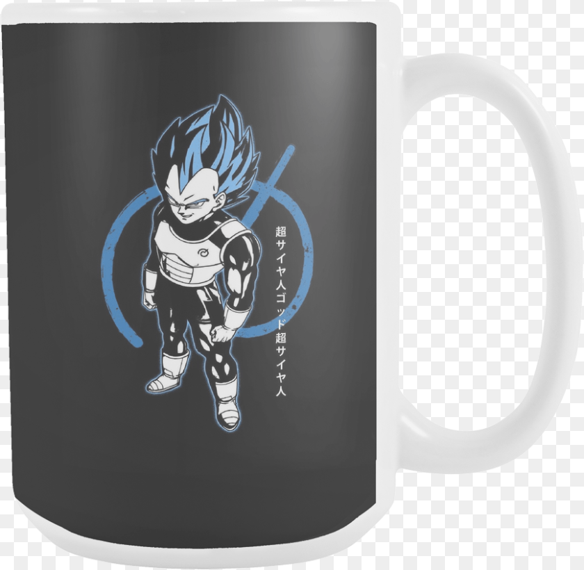 865x844 Super Saiyan Blue Vegeta God 15oz Coffee Mug Mug, Person, Cup, Face, Head Sticker PNG