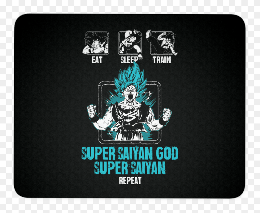 878x710 Super Saiyan God Goku Training Mouse Pad Label, Hook, Person, Human HD PNG Download