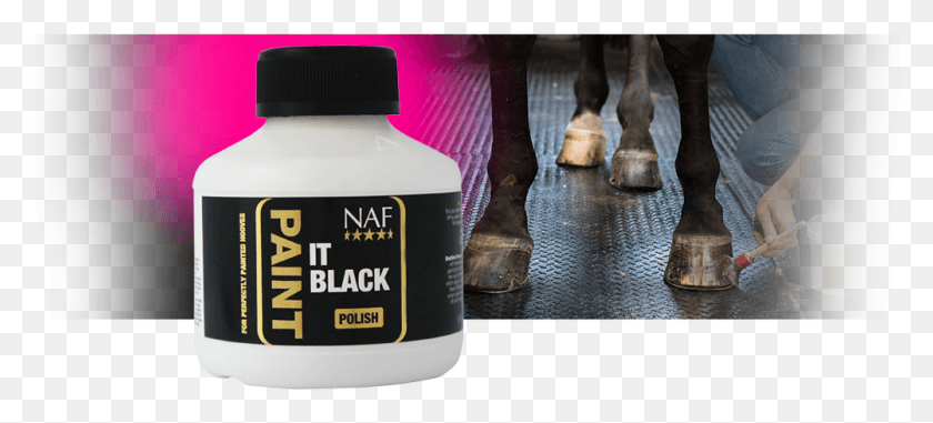 1001x413 Super Shiny Quick Drying Hoof Polish For Black Hooves Ghanta, Bottle, Person, Human HD PNG Download