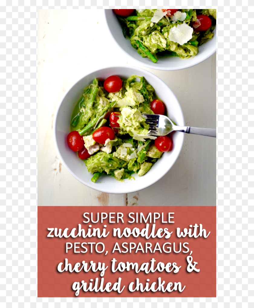 591x959 Super Simple Zucchini Noodles With Pesto Asparagus Greek Salad, Food, Plant, Meal HD PNG Download