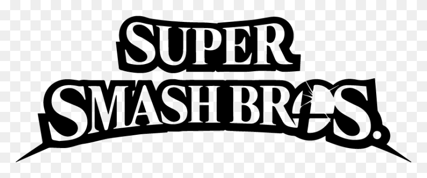 835x311 Логотип Super Smash Bros Фото Логотип Super Smash Bros Вектор, Текст, Алфавит, Номер Hd Png Скачать