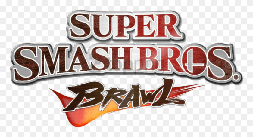841x427 Super Smash Bros Logo Super Smash Bros Brawl Title, Text, Label, Word HD PNG Download