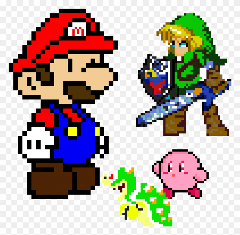 1177x1153 Super Smash Bros Pixelized Mario Y Luigi Pixel Art, Super Mario, Pac Man HD PNG Download