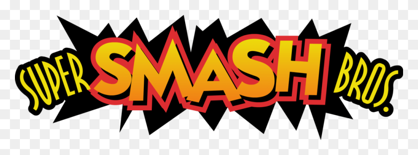 1024x332 Super Smash Bros Логотип Super Smash Bros Brawl Желтый Логотип Mario Smash Bros, Текст, Алфавит, Этикетка Hd Png Скачать