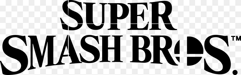 3950x1230 Super Smash Bros Switch Logo, Gray Transparent PNG