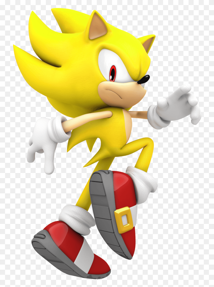 742x1068 Super Sonic 3d, Toy, Figurine, Pac Man HD PNG Download