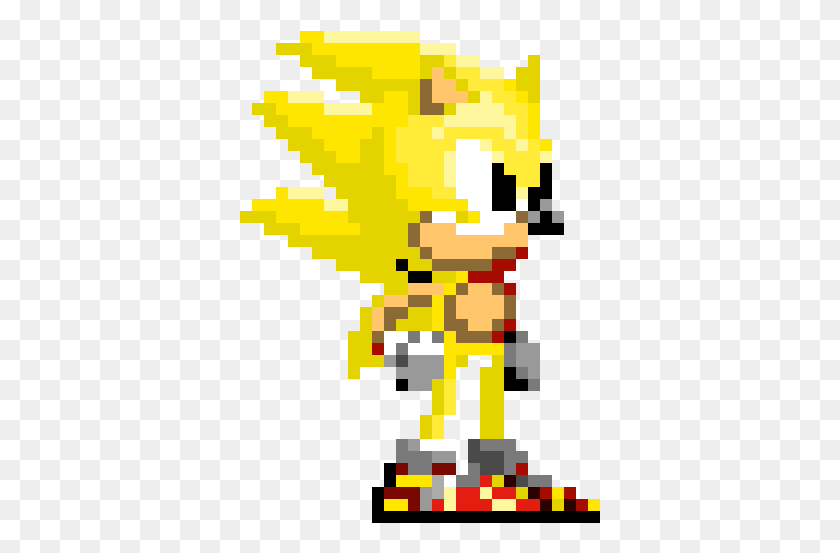 361x493 Super Sonic In Sonic Cartoon, Pac Man, Rug, Poster HD PNG Download