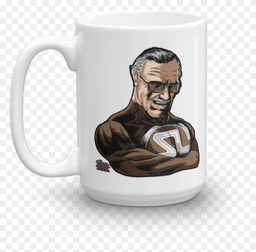 816x805 Super Stan Lee Mug, Coffee Cup, Cup, Person HD PNG Download