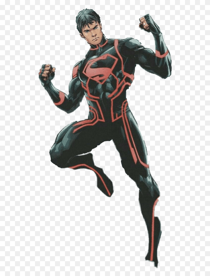 535x1039 Superboy Sticker Action Figure, Person, Human, Ninja HD PNG Download