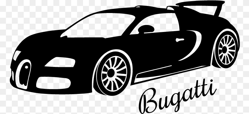 Supercar, Gray Sticker PNG