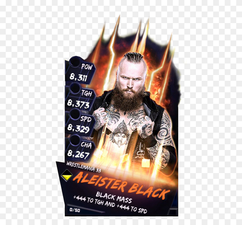 456x720 Supercard Aleisterblack S3 14 Wrestlemania33 Fusion Poster, Person, Human, Advertisement HD PNG Download