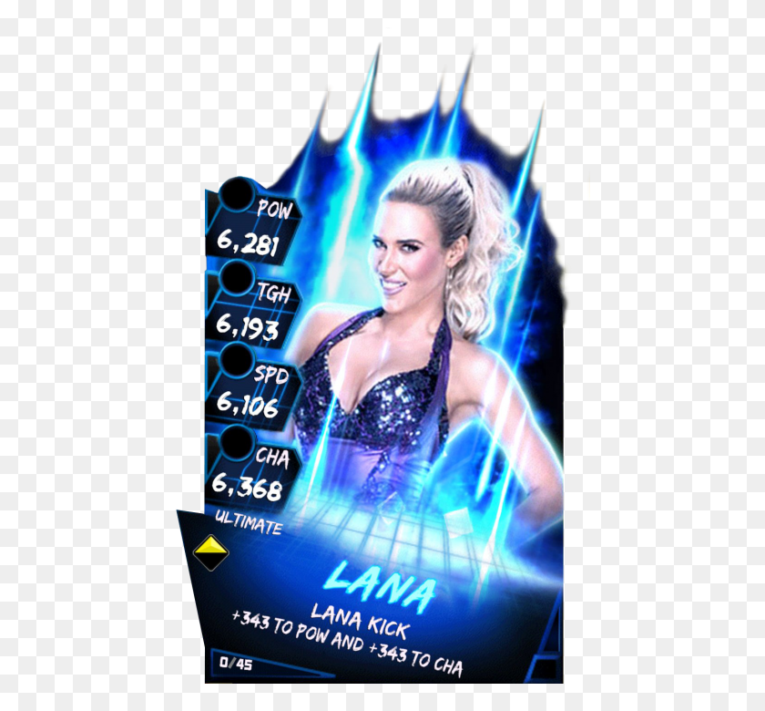 456x720 Supercard Lana S3 Ultimate Fusion Wwe Supercard Ultimate Lana, Advertisement, Poster, Person HD PNG Download
