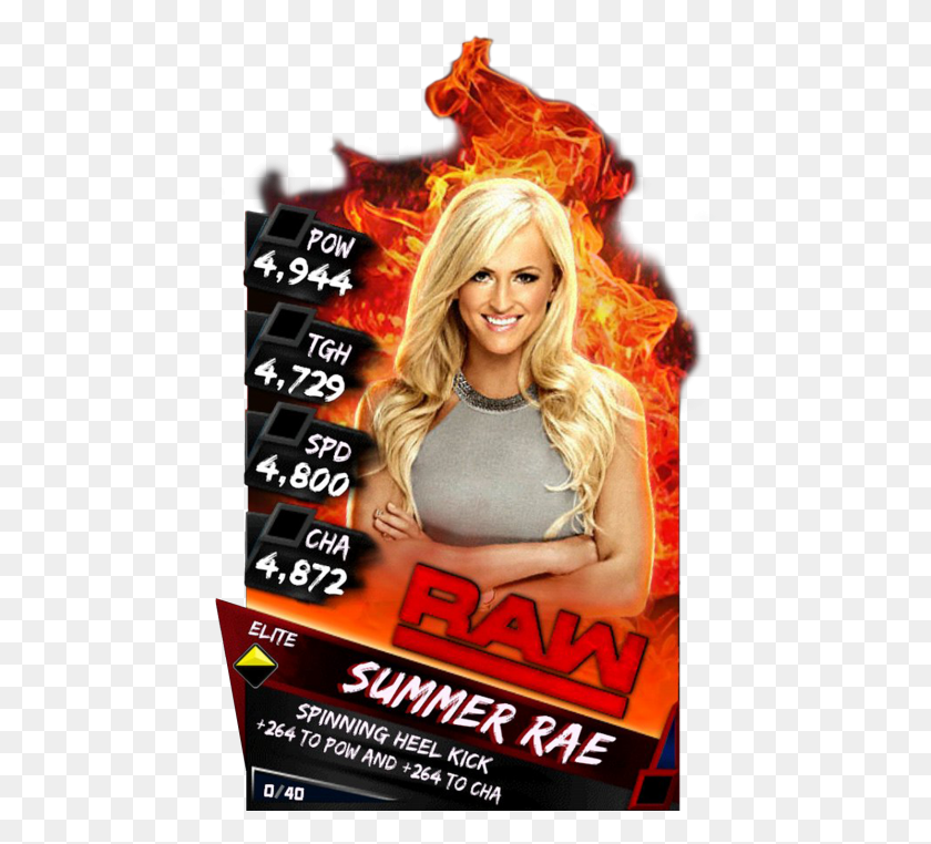 453x702 Descargar Png / Supercard Summerrae S3 Elite Raw Wwe Supercard Mujeres, Rubia, Mujer, Chica Hd Png