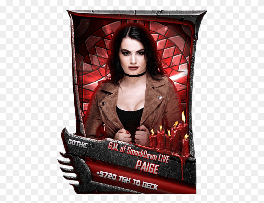 481x585 Supercard Support Paige S5 22 Gothic Poster, Person, Human, Clothing HD PNG Download