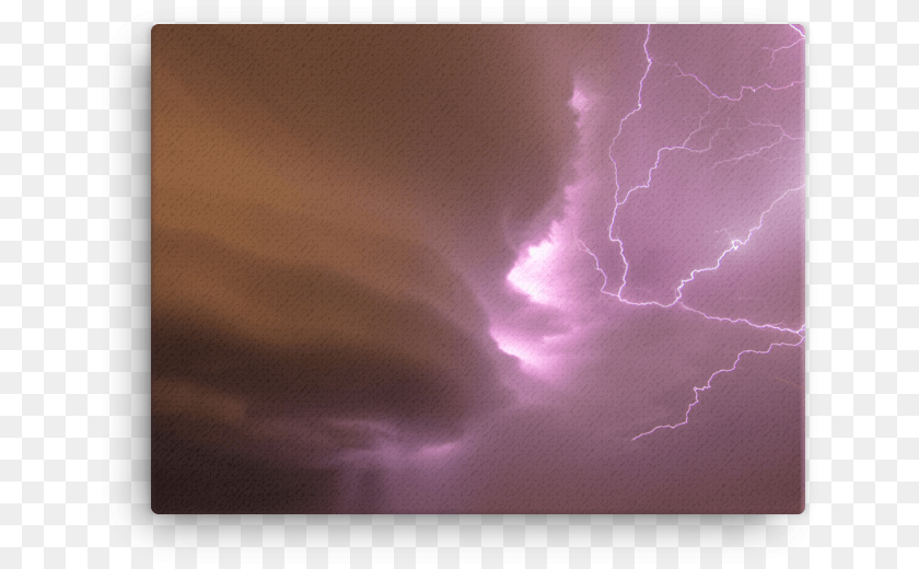 666x520 Supercell Wrapped In Lighting Canvas Lightning, Nature, Outdoors, Storm, Thunderstorm Sticker PNG