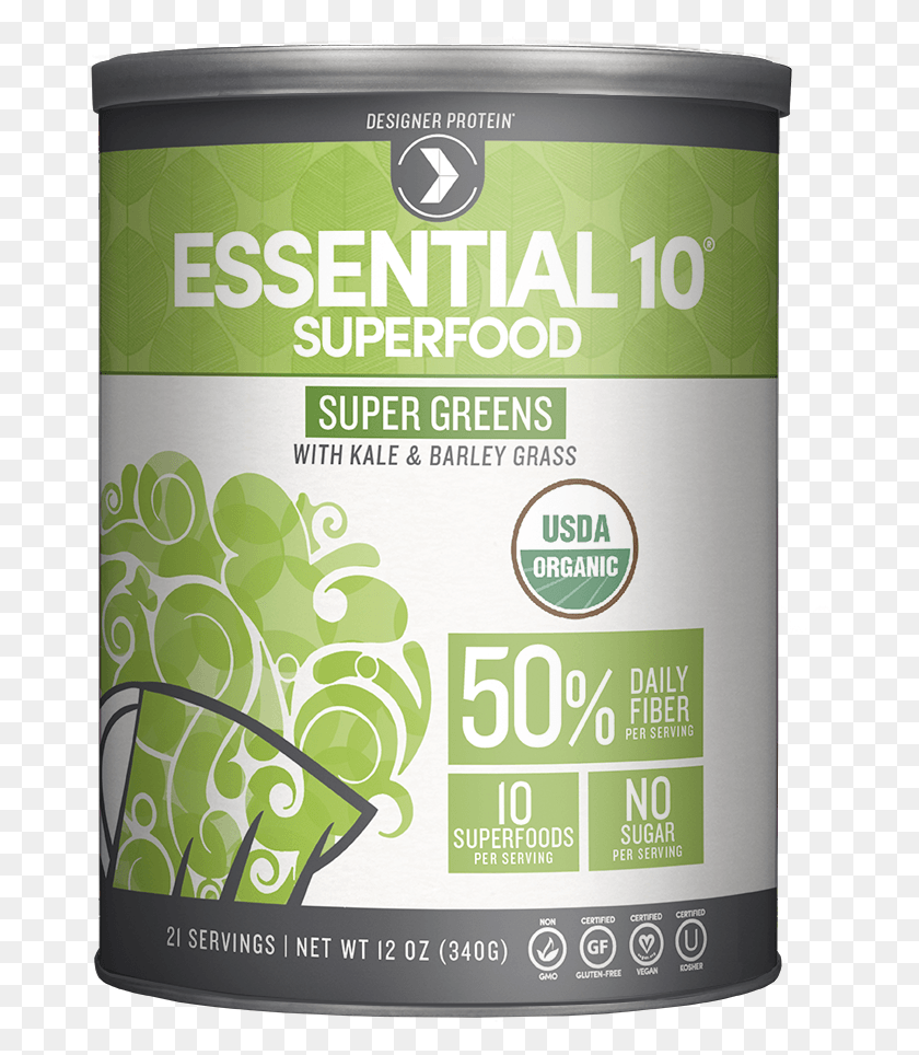679x904 Superfood With Kale Amp Barley Grass Usda Organic, Plant, Bottle, Tin HD PNG Download