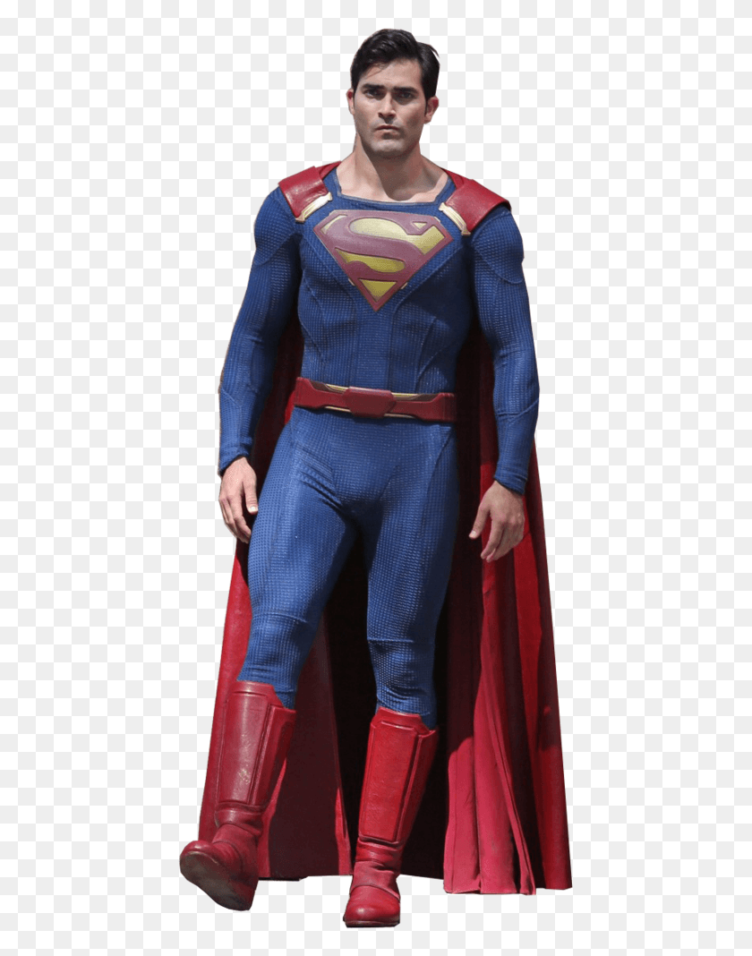 443x1008 Supergirl By Trickarrowdesigns On Supergirl Tyler Hoechlin, Costume, Clothing, Apparel HD PNG Download