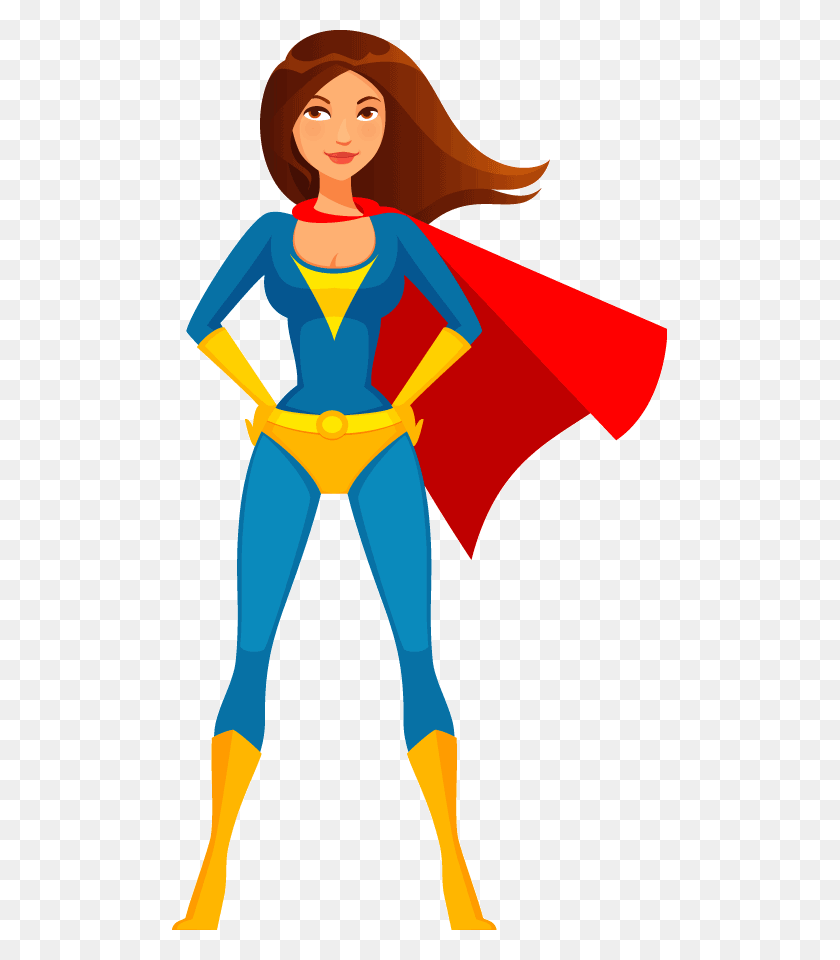 495x900 Supergirl Clipart Superteacher Girl Superhero Costumes Cartoon, Clothing, Apparel, Pants HD PNG Download