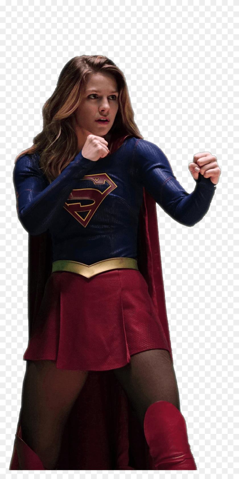 858x1780 Supergirl Fighting Supergirl, Clothing, Apparel, Sleeve HD PNG Download