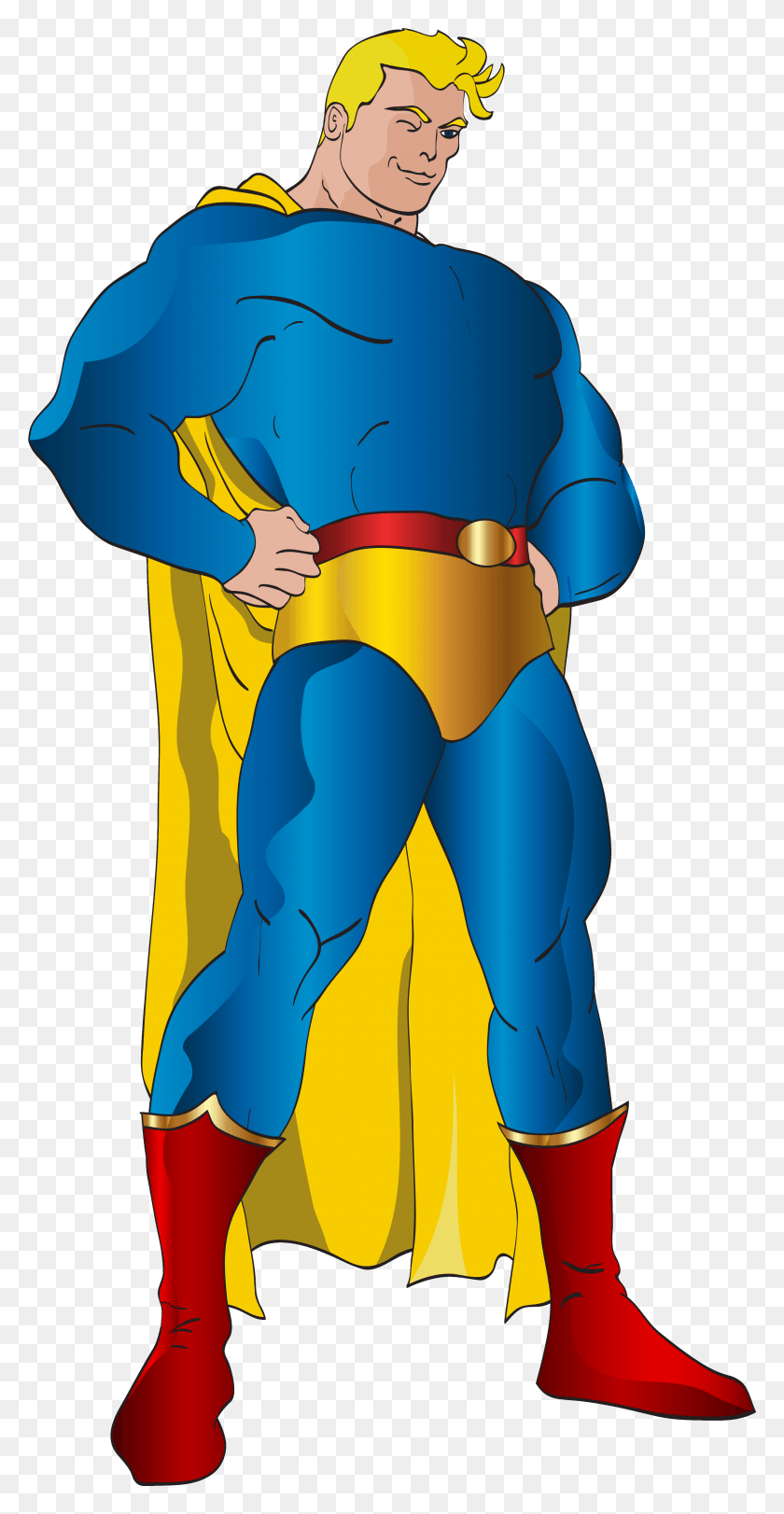 2936x5880 Superhero Clip Art Image Blue Superhero Costume Clipart, Clothing, Apparel, Sleeve HD PNG Download