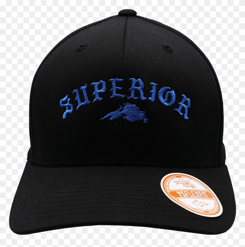 1604x1619 Superior Black Flexfit Structured Cap Baseball Cap, Clothing, Apparel, Hat Descargar Hd Png