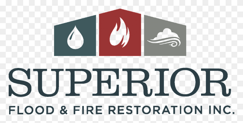 1024x483 Superior Flood And Fire Restoration Inc Superior Flood And Fire Restoration, Label, Text, Logo HD PNG Download