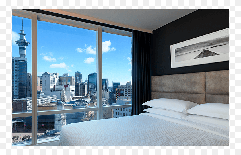 756x481 Superior King Room With City View Four Points By Sheraton Auckland, Housing, Building, Bed HD PNG Download