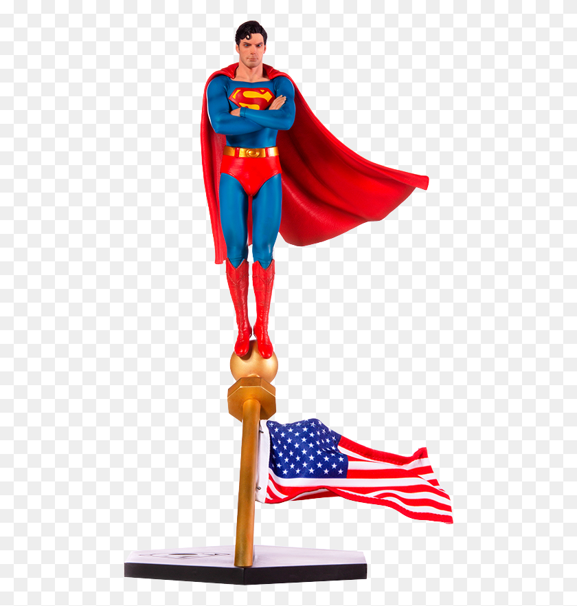 480x821 Superman 1978 Iron Studios Superman The Movie, Figurine, Flag, Symbol HD PNG Download