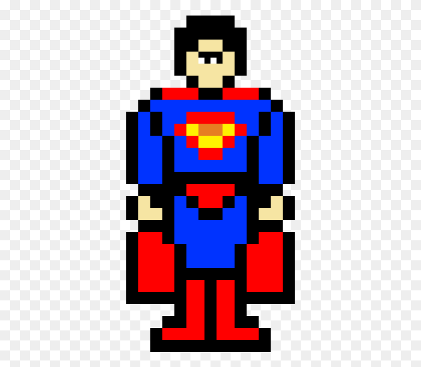 337x673 Superman 8 Bit Blackwidow, Pac Man HD PNG Download