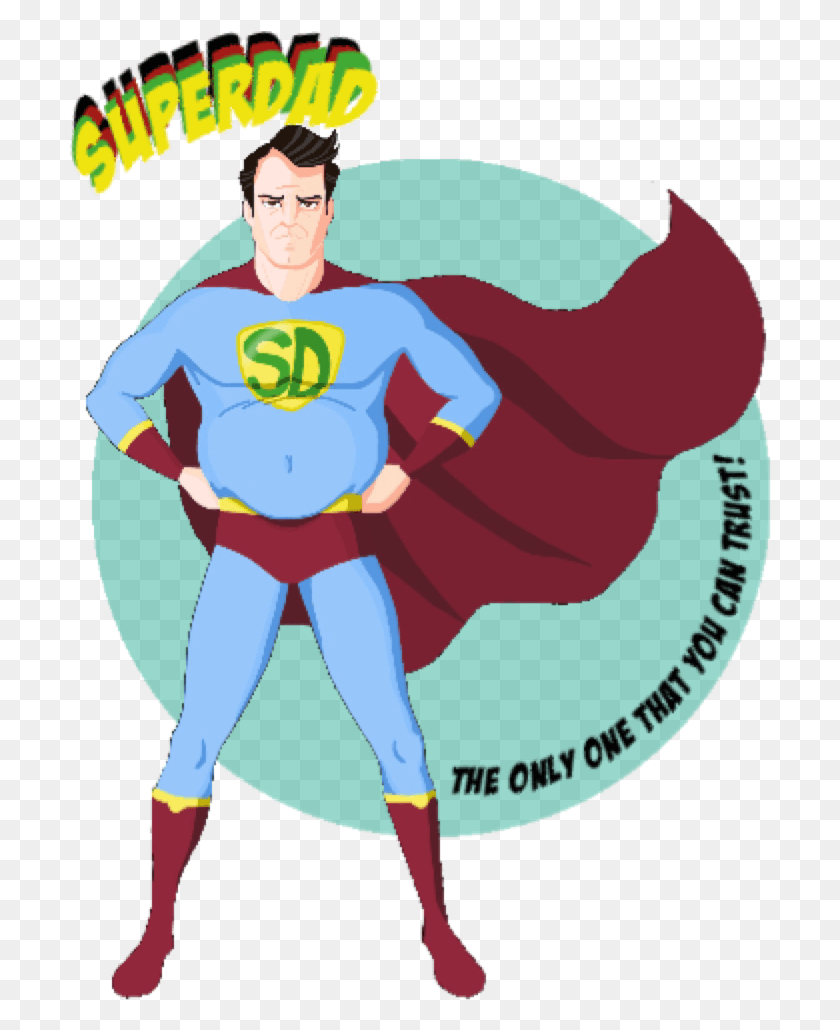 703x970 Superman Clip Dad Cartoon, Person, Human, Clothing HD PNG Download