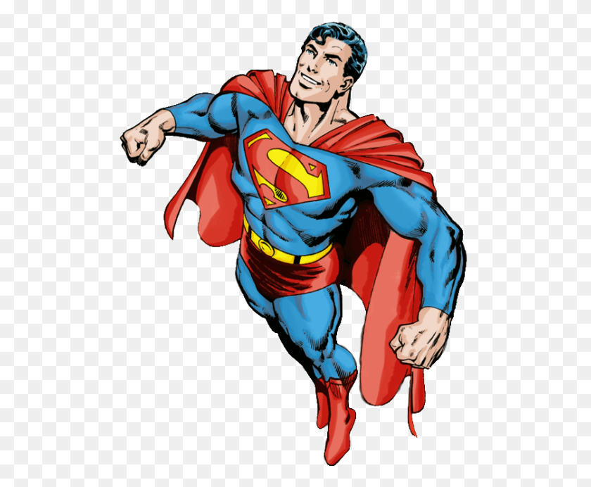 500x632 Superman Clipart La Liga De La Justicia Superman Comic, Persona, Humano, Ropa Hd Png