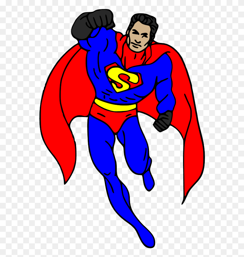 572x827 Superman Clipart Super Man Cliparts, Clothing, Apparel, Person HD PNG Download