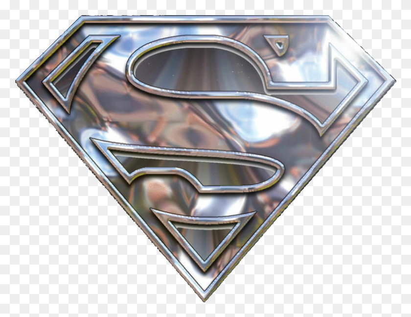 793x597 Superman Logo Picture Superman Metal License Plate, Emblem, Symbol, Logo HD PNG Download