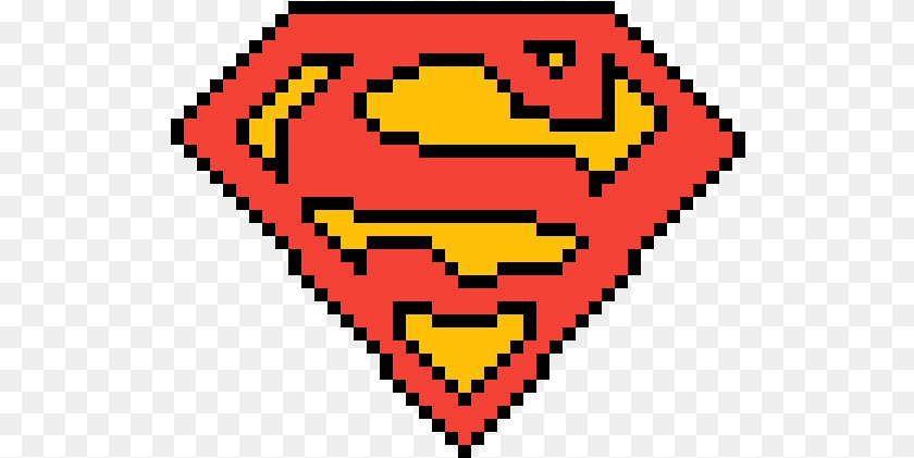 Superman Logo Pixel Art, Home Decor Clipart PNG