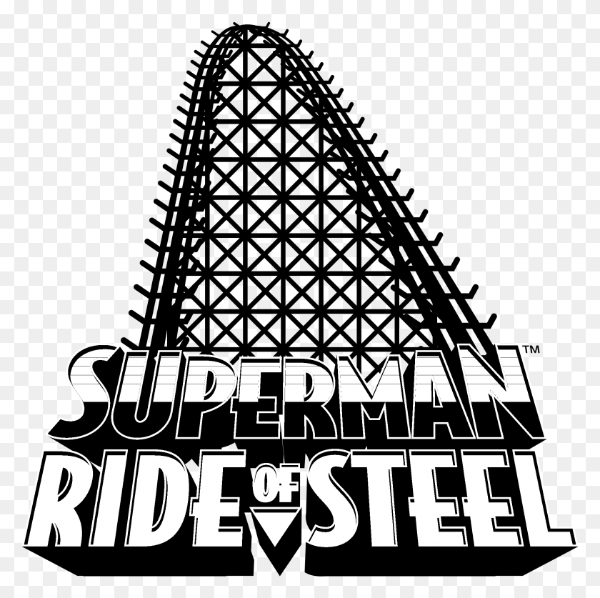 2088x2082 Логотип Superman Ride Of Steel Черно-Белый Логотип Superman Ride Of Steel, Call Of Duty Hd Png Скачать
