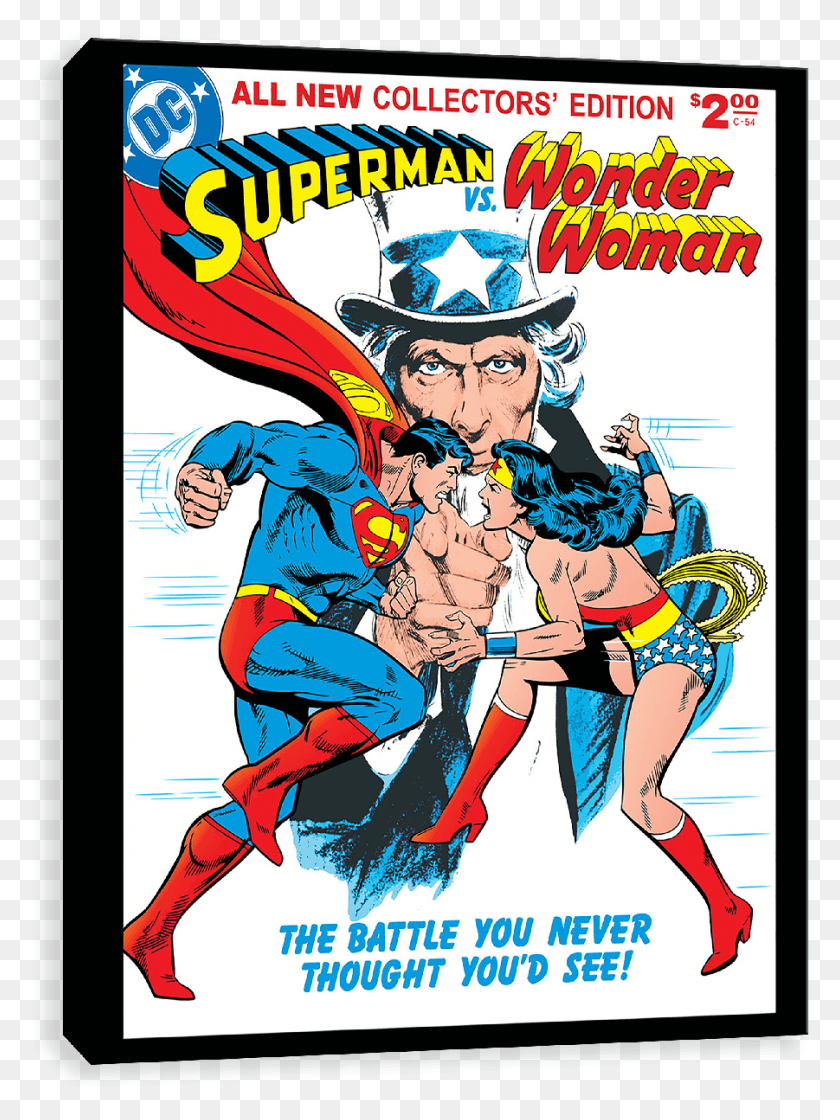 901x1225 Superman Vs Wonder Woman Jose Luis Garcia Lopez, Comics, Book, Person HD PNG Download