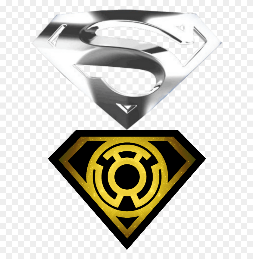 636x799 Superman Yellow Lantern Double Shield Batman Sinestro Corps Logo, Symbol, Trademark, Emblem HD PNG Download