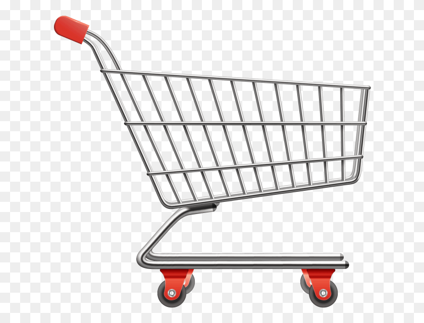 630x580 Supermarket Trolly, Shopping Cart HD PNG Download