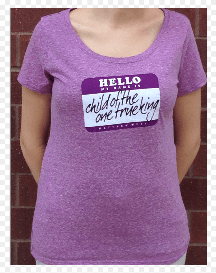 770x1002 Supernatural Hello My Name Is Hello My Name Is Purple, Clothing, Apparel, T-shirt HD PNG Download