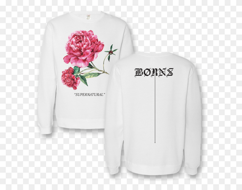 600x600 Supernatural Rose Crewneck Sweatshirt Borns Merch, Sleeve, Clothing, Apparel Descargar Hd Png