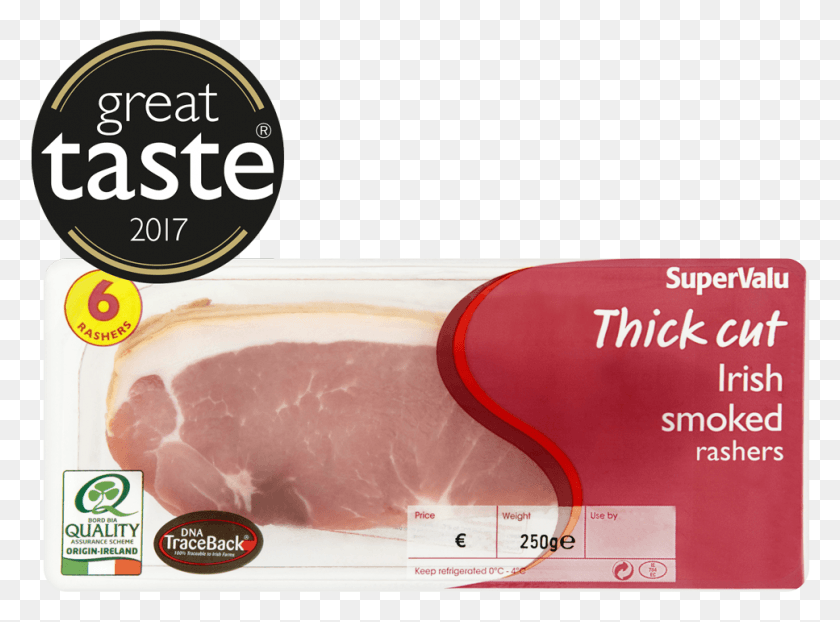 967x697 Supervalu Thick Cut Irish Smoked Rashers 250g Beef Tenderloin, Pork, Food, Ham HD PNG Download