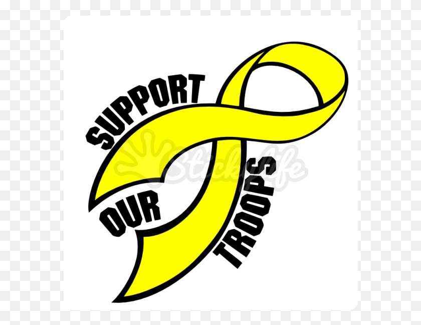 590x588 Support Our Troops Car Magnet, Label, Text, Banana HD PNG Download