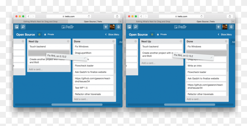 1601x757 Suppose You Implement A Kanban List App Like Trello React Drag And Drop, Electronics, Computer, Tablet Computer HD PNG Download