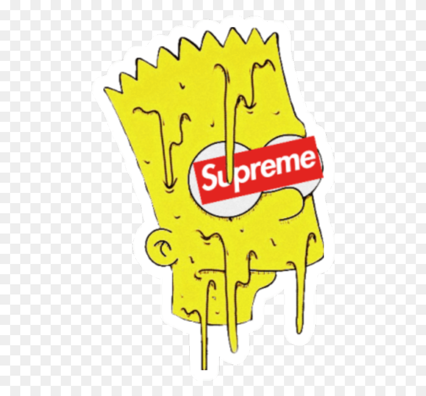 480x720 Supreme Bart Simpson, Text, Food, Jigsaw Puzzle HD PNG Download
