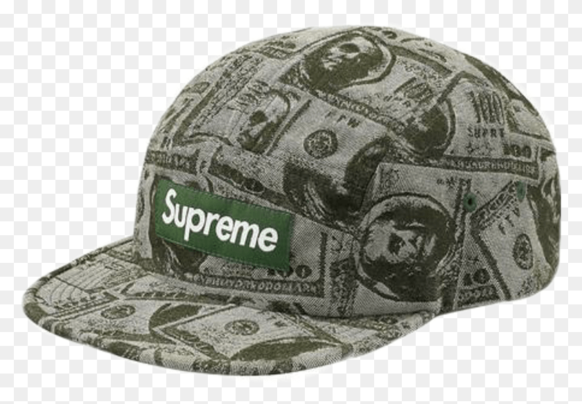 1024x689 Supreme Money Hat Supreme 100 Dollar Bill Camp Cap, Clothing, Apparel, Baseball Cap HD PNG Download