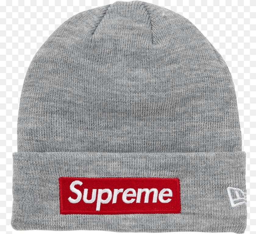 781x769 Supreme New Era Box Logo Beanie, Cap, Clothing, Hat, Person PNG