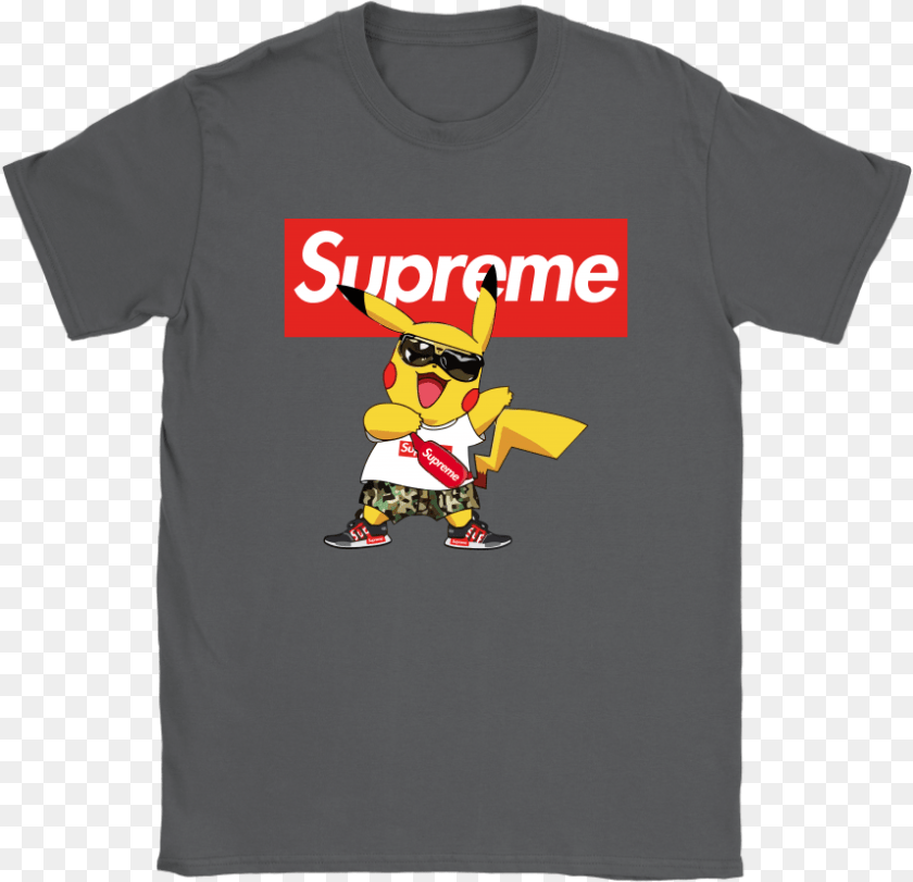 857x827 Supreme Pokemon Singing Pikachu Shirts Supreme X Nike Shirt, Clothing, T-shirt, People, Person Transparent PNG