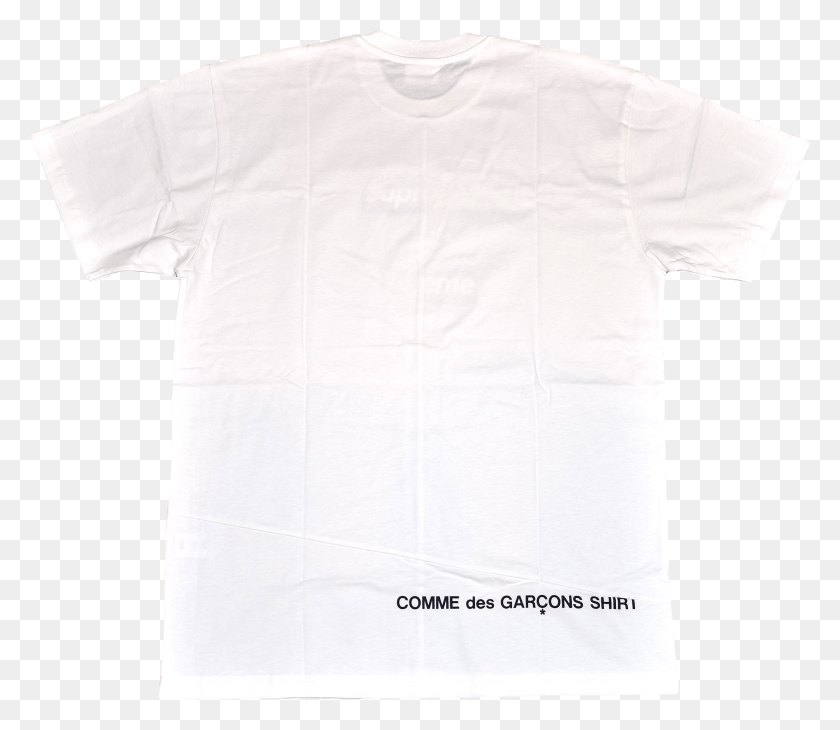 2417x2079 Футболка Supremecomme Des Shirt Split Box С Логотипом Cdg Supreme Tee Back Logo, Одежда, Одежда, Футболка Png Скачать