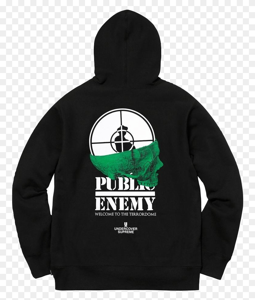 764x926 Supremeundercover Public Enemy Terrordome Hoodie Undercover Supreme Public Enemy, Clothing, Apparel, Sweatshirt HD PNG Download